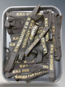 A large quantity of naval tally bands.