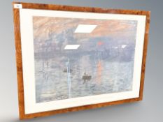 After Claude Monet : Levar Del Sol, a colour print, 79 cm x 59 cm.