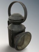 A railway lamp, height 30 cm.