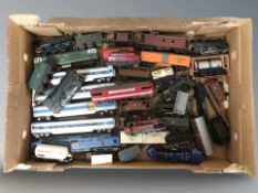 A group of die cast scale locomotives and tenders including Tri-Ang, etc.
