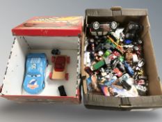 A collection of die cast cars including Hot Wheels,