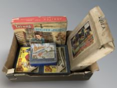 An Arkitex scale model construction kit, plus several other modelling kits.