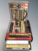 A group of Lima, Hornby and other locomotives, passenger cars, etc, in boxes.