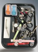 A group of modern lady's and gents wristwatches including Geneva, Michael Kors, etc.