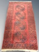 A Turkoman rug, Afghanistan, 216 cm x 110 cm.