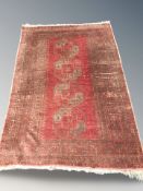 A Turkoman rug, Afghanistan, 217 cm x 144 cm.