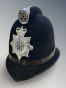 A Northumbria Police helmet