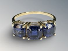 A 9ct gold kyanite ring, size S CONDITION REPORT: 2.