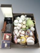 A quantity of Royal Grafton Majestic tea china, Royal Winton and Heathcote tea china, EPNS items,