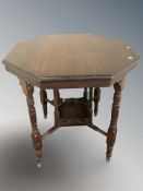 An Edwardian mahogany octagonal occasional table,