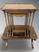 An inlaid mahogany occasional table,