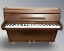 A Zender mahogany cased overstrung upright piano, retailed by Alderson & Brentnall Limited,