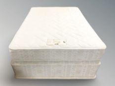 A 4'6 storage divan with Myers mattress