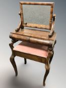 A William IV dressing table mirror, width 55 cm,