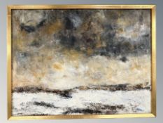 K Petersen : Impressionist landscape, oil on canvas, signed verso and dated 1991, 44 cm x 59 cm.