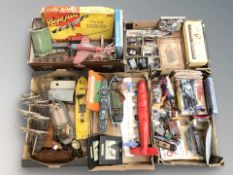 A quantity of model ships, aircraft, rolling stock, toys, etc.