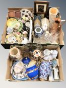 A large quantity of ceramics including Ringtons items, figurines, collectors plates,