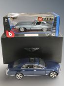 A Kyosho 1/18 scale Bentley Mulsanne Speed die cast car,