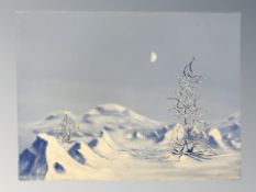 D J Wilson : Surrealist arctic landscape, oil on canvas,