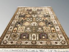 A machine made Persian carpet, 380 cm x 275 cm.