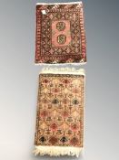 A small Bokhara rug, Afghanistan,
