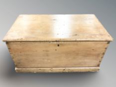 A Victorian pine blanket box,