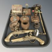 A group of ornaments made from salvaged remnants of ships including HMS Daring, HMS Ark Royal,