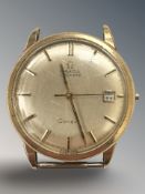 A gent's 9ct gold Omega automatic Geneve centre seconds calendar wristwatch, circa 1968,