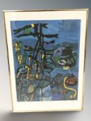 20th century continental school : abstract study, limited edition colour print,