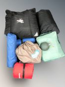 A quantity of camping equipment.