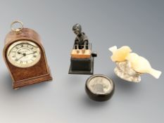 A Roger Lascelles quartz alarm timepiece,