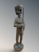 Carl Theodore Wegener (Danish, 1862-1935), a bronze figure of a Danish guardsman,
