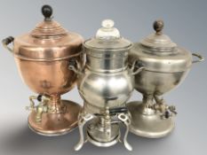 A 19th century copper and brass Samovar,
