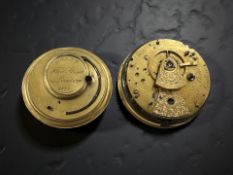 A verge quarter-repeating pocket watch movement signed Grant, Fleet Street, London, No. 2833.