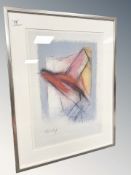 Danish School : An abstract colour print, signed in pencil, 37 cm x 52 cm.