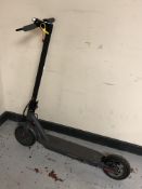 An electric scooter.