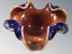 A 1960's Venetian free form Murano glass dish, distributed by Vetro Artistico Veneziano,