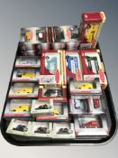 A collection of boxed Corgi, Corgi Trackside and Oxford die cast delivery and removal vans,
