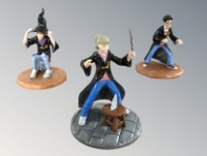 Three Royal Doulton Harry Potter figures 'Ron follows the Weasley family tradition',