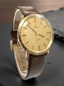 A 9ct yellow gold Omega De Ville Gent's wrist watch, case 32 mm.