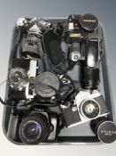 A Canon EOS1000 camera body with Sigma DL Zoom 35-80mm lens,