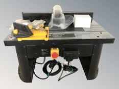 A Pro router table with lead