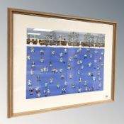 Gordon Barker (Contemporary) : Snow Business, acrylic, signed and framed, 29 cm x 39.5 cm.