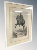 Danish School : Marcus Aurelius, monochrome etching, 33 cm x 49 cm.
