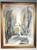 Danish School : Abstract study, oil on canvas, 59 cm x 79 cm.