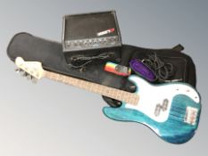 A Westfield bass guitar with carry bag,