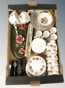 A quantity of Colclough tea china, Hornsey silhouette coffee china, cutlery, other tablewares, etc.