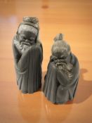 Two Lladro matte glazed figures of Chinese elders, tallest 21 cm.