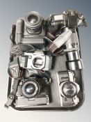 A Canon EOS50D camera body with Tamron 24-70mm lens, a Canon T70 camera body,