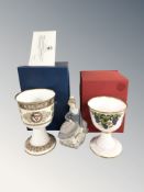 A Spode porcelain goblet commemorating Pope John Paul II's visit to Great Britain in 1982, No.